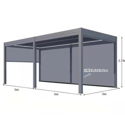 購入 アルミ合金 電動ローバー ターニングパビリオン 防風ローリングカーテン 屋外ビラ庭園の日陰 online manufacture