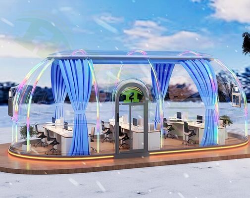現代のファッション的な屋外プリファブ 無限長伸の円筒形 グラミングのための星部屋 ホテルのための地質ドームハウス